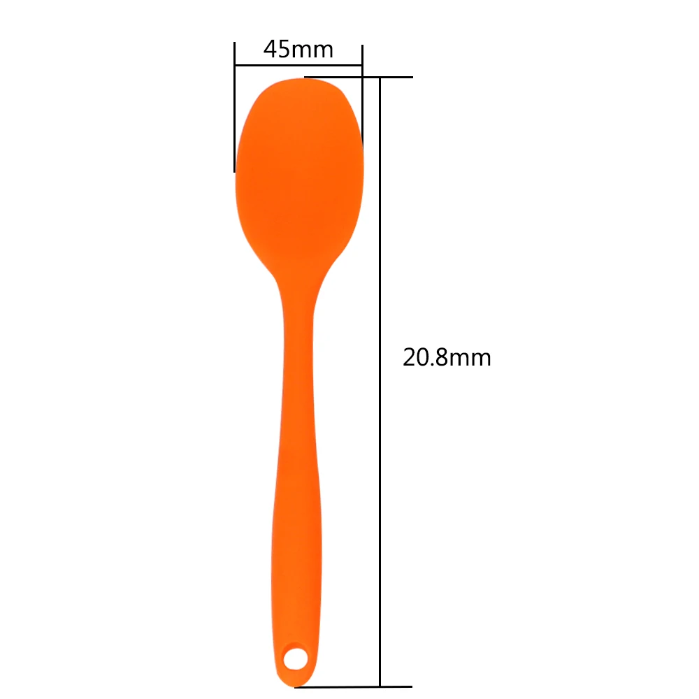 Cake Putty Spatula Long-handled Tableware Kitchen Soup Spoons Silicone
Spoon Mixing Spoon Cooking Utensils