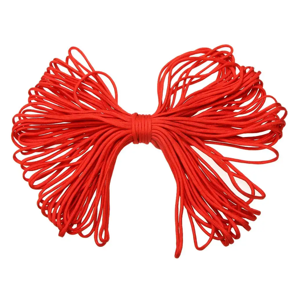 

1 Set Single Color Survival Tool 30.5M /100FT Paracord 7 Strand Rope Parachute Cord Lanyard Rope Outdoor Climbing Emergency Rope