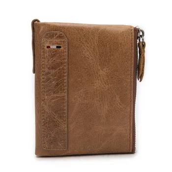

Wallet Male Leather Hand Stitching Short Retro Wallet First Layer Leather Wallets