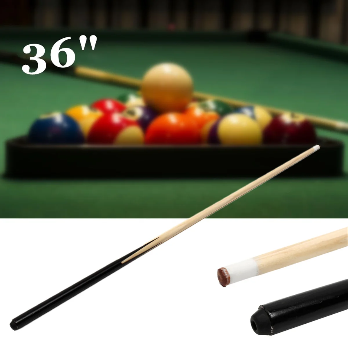 

Wooden 1Pcs Pool Cue Billiard House Bar Pool Cue Sticks Entertainment Snooker Billiard Tools for Kids Home Small Room 90cm