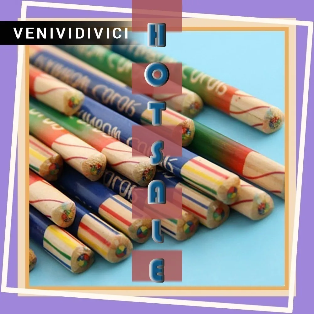 

Best Practical 120 four-color core Colouring pencils creative beautiful painted triangle core children color