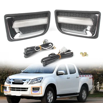 

LED DRL Driving Daytime Running Day Fog Lamp For Isuzu D-MAX 2014-2015
