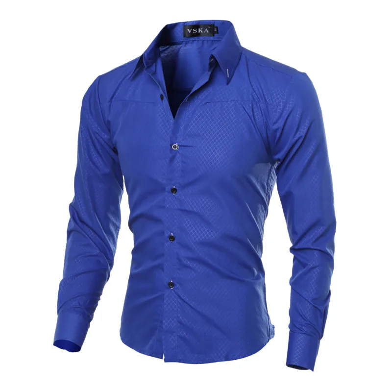 5XL Plus Size Brand-clothing Cotton Mens CIOTHING Solid Soft Men Shirt Long Sleeve Mens Shirts Casual Slim Fit Hot Sale