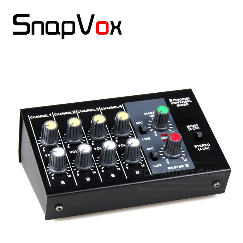 

Portable 8 Channels Audio Mixer Line In Out Microphone Input Output Mini Hub Wind Synthesizer Flute Aerophone Mixing Console