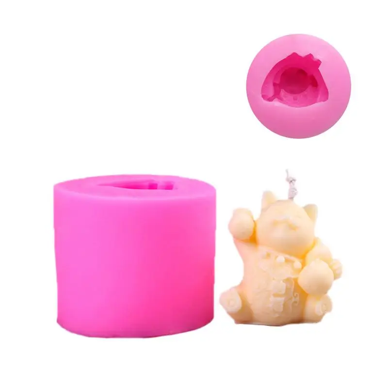 DIY 3D Кошка Собака Панда форма Силиконовое Мыло Свеча формы украшения торта Форма