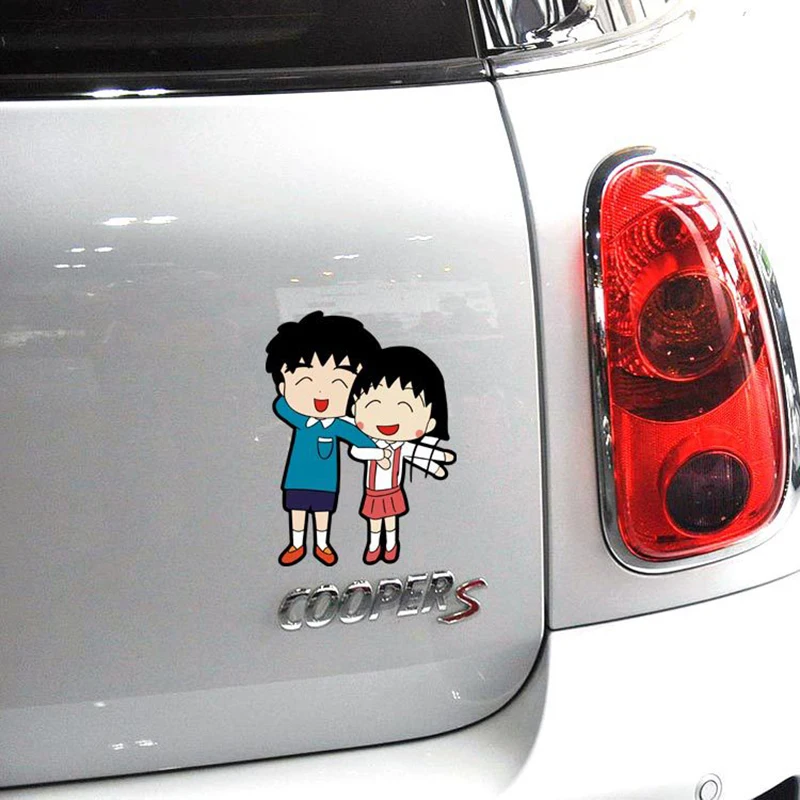

Funny Car Sticker Maruko Playing with her Friend Sticker Funny Car-Styling Accessories for Fridge Motor Closet Suitcase