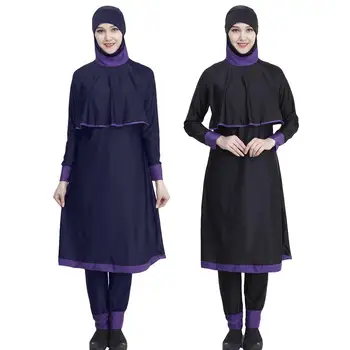 

Plus Size Muslim Swimwear Women Arab Middle East Full Cover Swimsuit Islamic Hijab Burkinis Beachwear Suits Surf Casual Ramadan