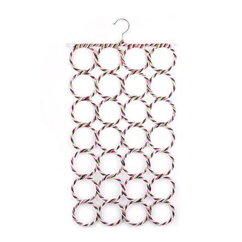 

Promotion! Multi-Use 28-Hole Scarf Hanger Towel Display Ties Belt Shawl Circle Storage Hook Organizer iron