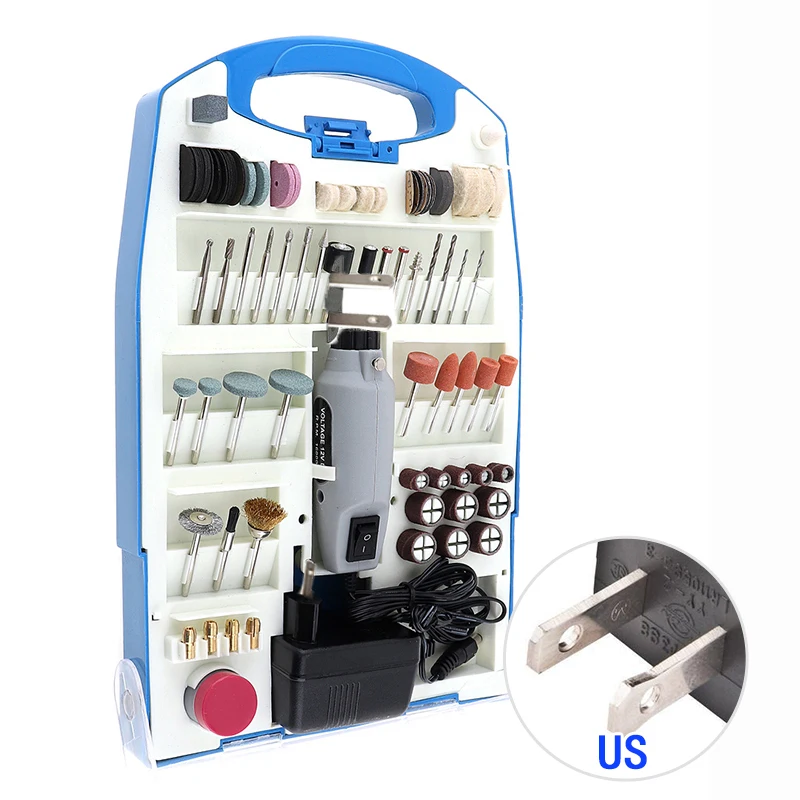 

110pcs/set US plug Rechargeable Mini Electric Grinder Polishing Drilling Tools Accessory parts high quality for abrasive surface