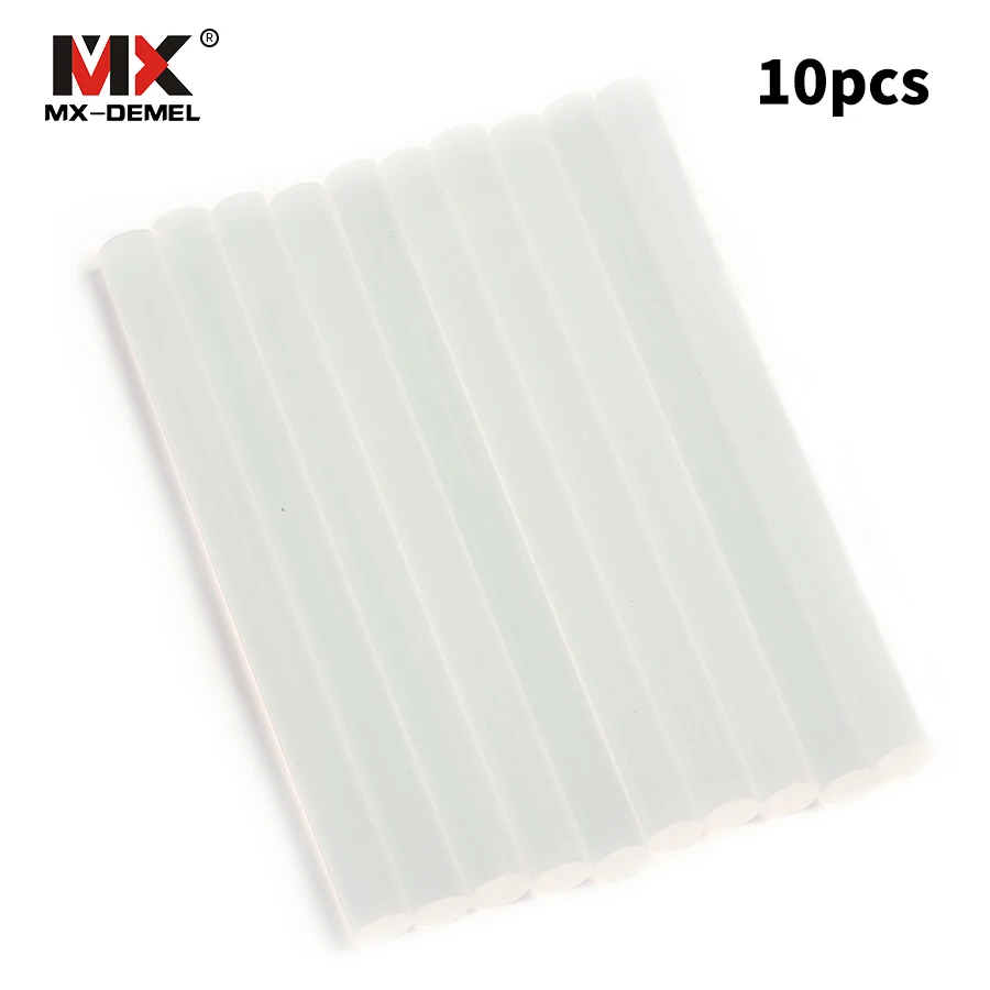 MX-DEMEL 10 шт. 7 мм x 100 термоплавкие клеевые палочки пластиковые для клеевого