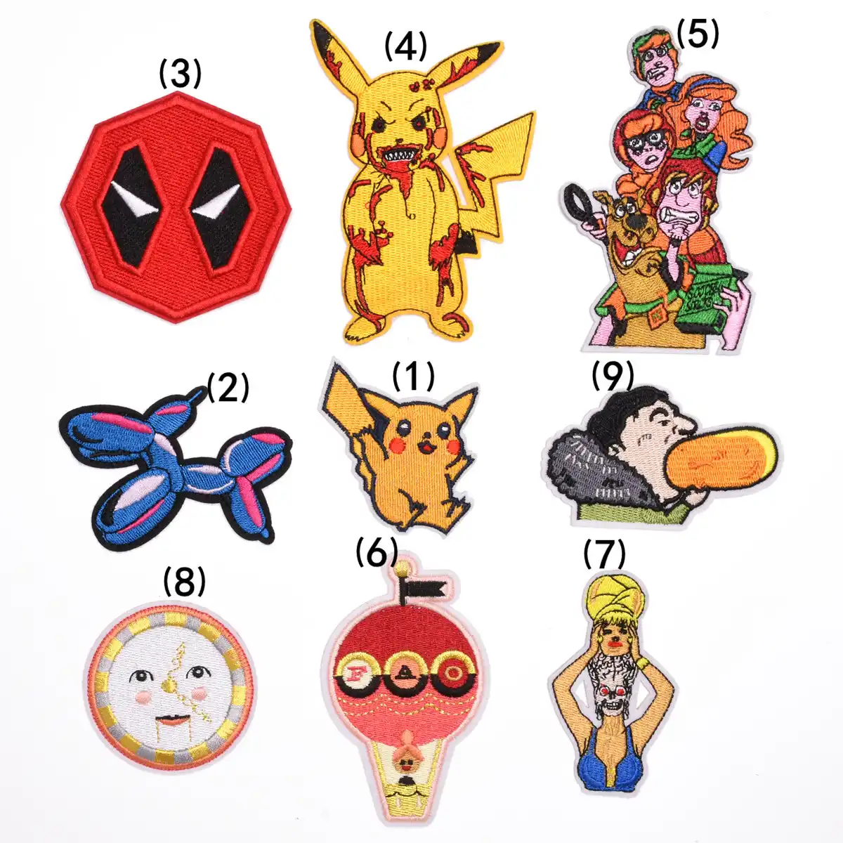 Cartoon Pikachu Pokemon Gaan Team Iron On Patches Film Tv Game