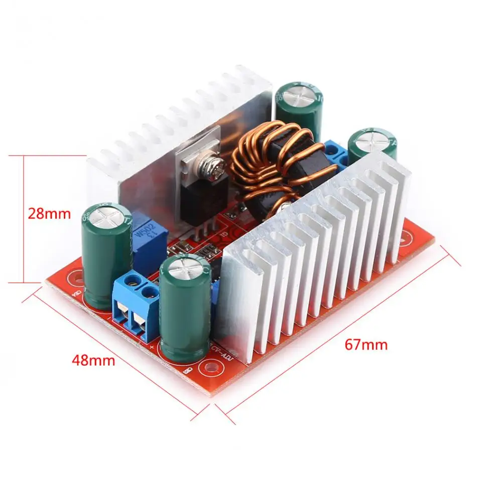 Неизолированный модуль 400 Вт DC-DC повышающий преобразователь DC8.5V-50V в DC10V-60V Повышающий Модуль постоянного тока светодиодный драйвер