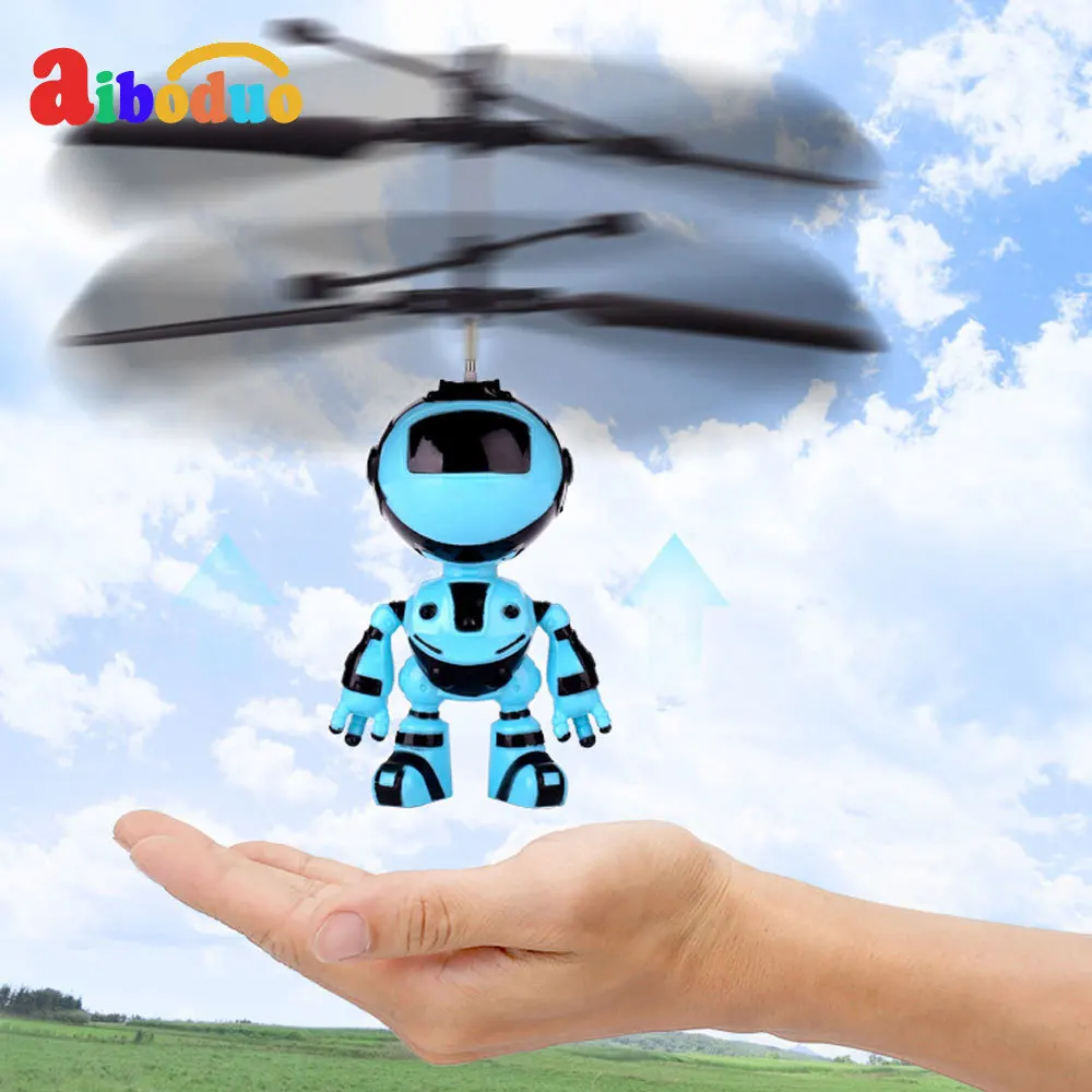 Aiboduo Mini Flying Helicopter Flying Robot Toy Electric Infrared Induction Aircraft Toys Model Kid