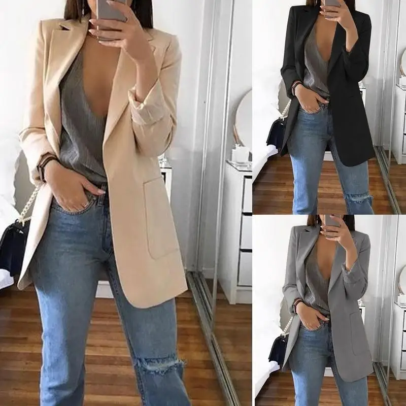 

Women Elegant Office lady Slim Casual Business Blazer Suit Outwear Coat Outwear New