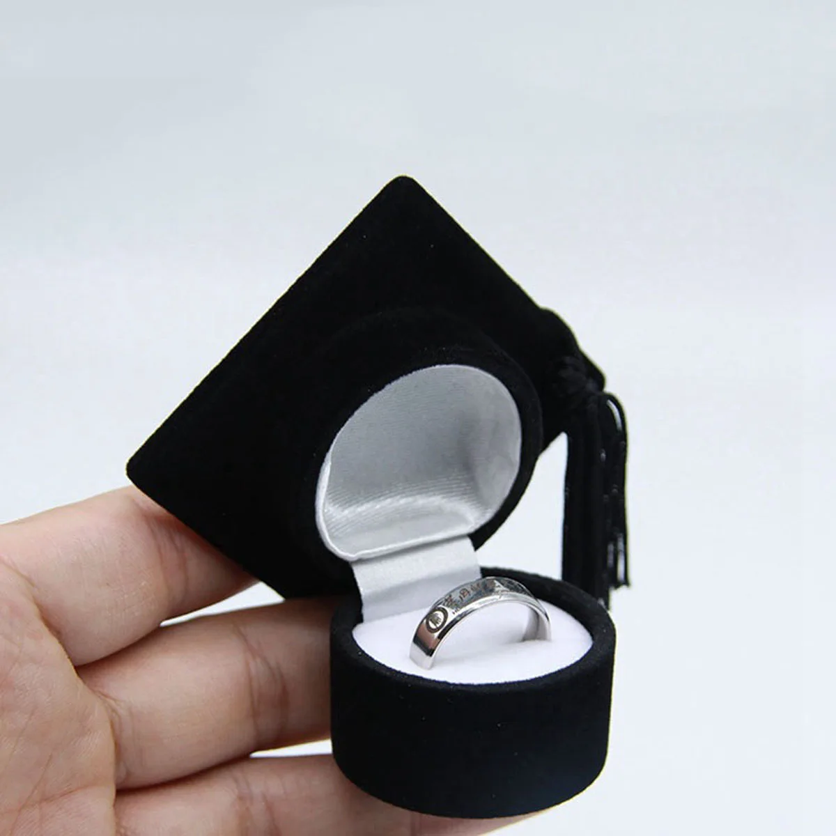 

Doctor Hat Shaped Ring Box Creative Organizer Jewelry Box Storage Case Ring Holder For Graduation Ceremony Decoration