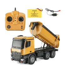 HuiNa1573 2,4G 10CH 1/14 Мини RC щетка для машины моторных грузовиков металлический бульдозер зарядка грузовик строительный автомобиль Детский подарок