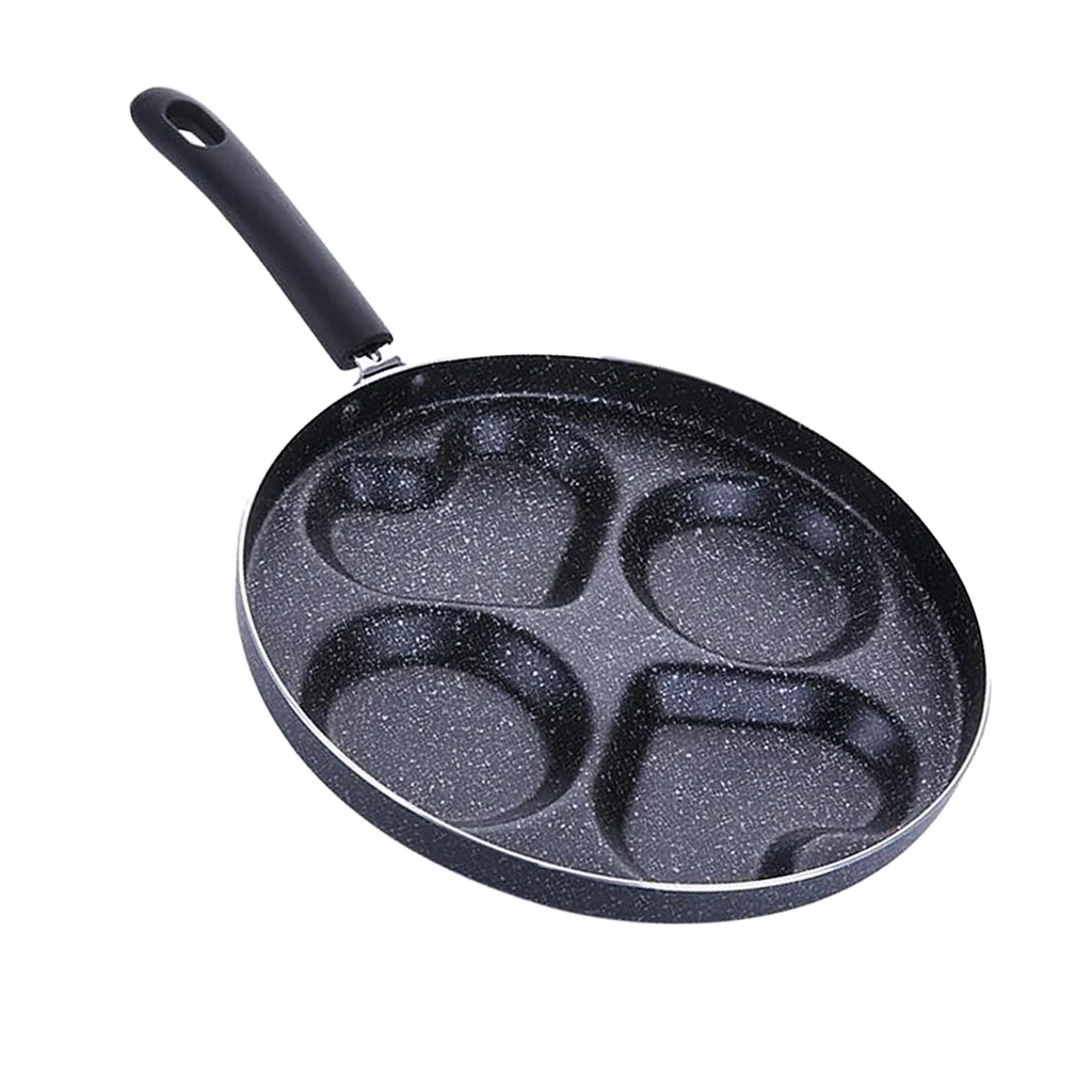 4 Holes Non-Stick Frying Pan Egg Cookware Kitchen Heart Shape Frypan 28cm | Дом и сад