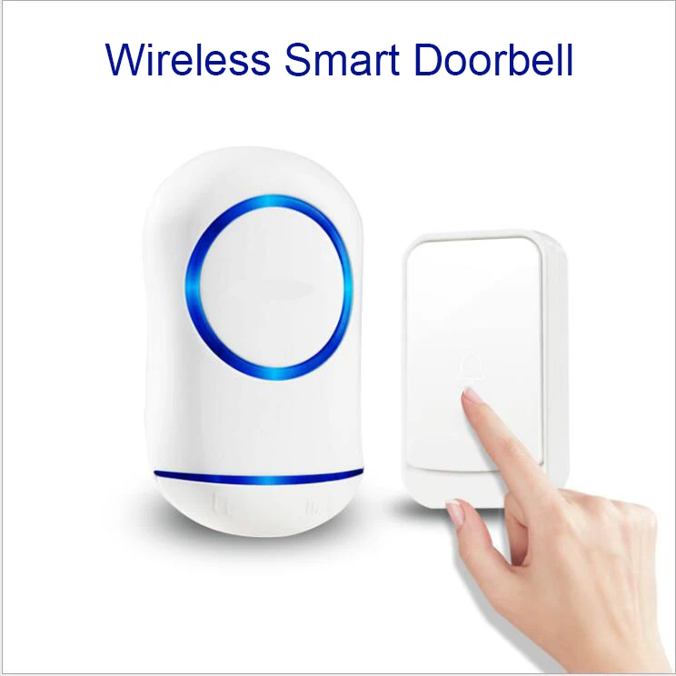 

Wireless Doorbell Waterproof 150M Remote EU US Plug smart Door Bell Chime battery 110V-220V 1 transmitter button 2 receiver
