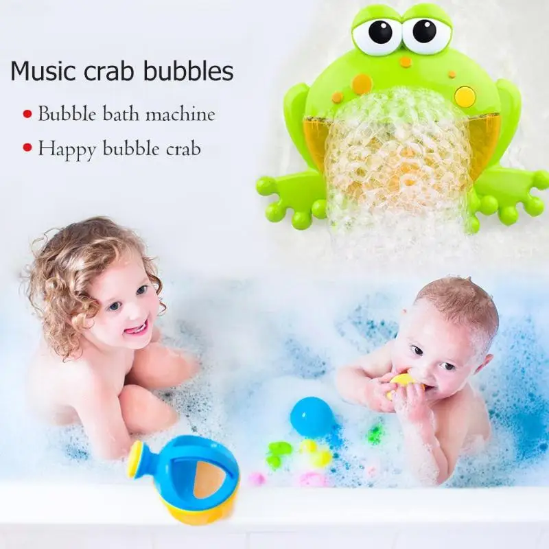Детские игрушки для плавания, Детские Большие лягушки, автоматическая игрушка воздуходувка, музыкальная ванна, мыльная машина, детская игрушка