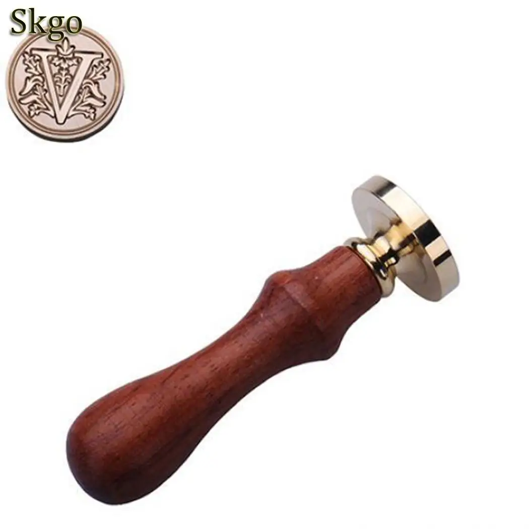 

Practical Wood DIY Sealing As Letter Seal A-Z Stamp Picture Pattern Wax Crafts