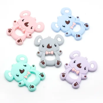

Baby silicone teether Teething 1pc DIY Pacifier Clips Cartoon Lovely koala Newest Baby Product Food GradeToy