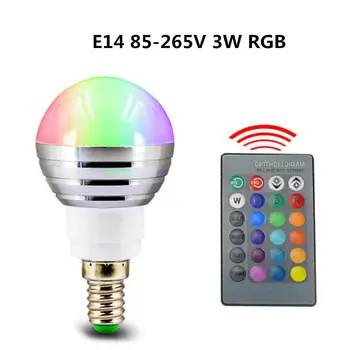 

Adeeing 3W RGB LED Bulb Lamp Color Magic Spot Light with Remote Control Dimmable Night Light for Christmas Party Home Decor