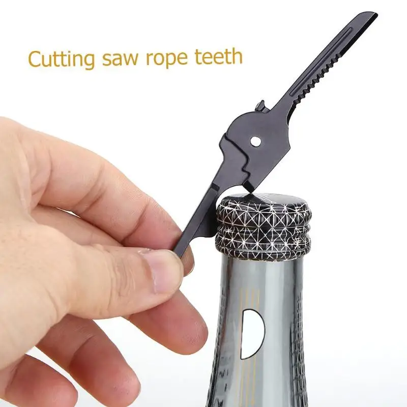 

6 in 1 Utili Key Multifunction Key Knife Screwdriver Bottle Opener Keychain Molle System Tactical Accessories Outdoor Tools