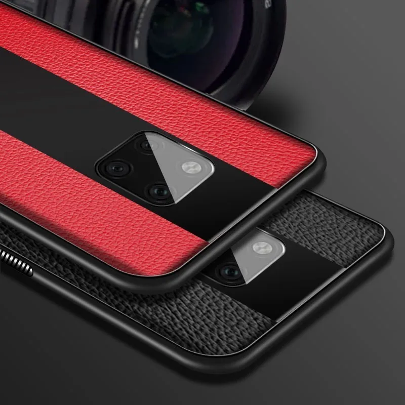 

Luxury Leather Phone Case on For Huawei Mate 20 20X 10 9 Pro P9 P10 P20 P30 Lite Pro Plus RS Full Cover Silicone Back Case Capa
