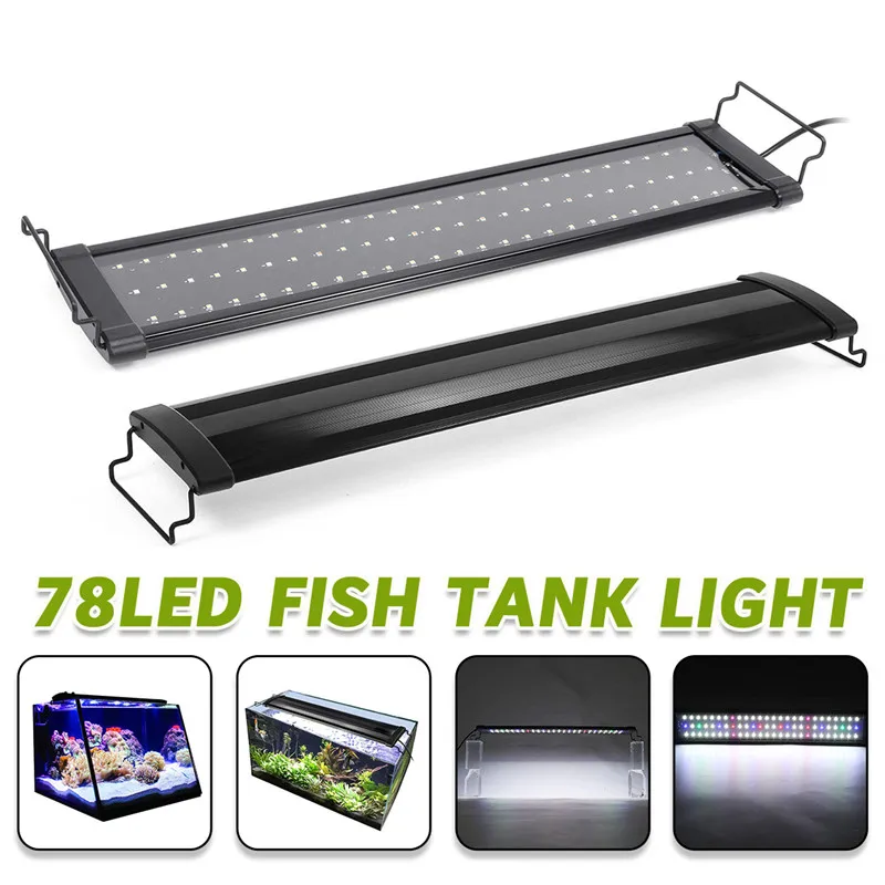 

18W Color Changing Aquarium LED Lighting for 65-70cm Fish Tank RGB LED with Extendable Brackets Dimmable AC100-240V EU Plug