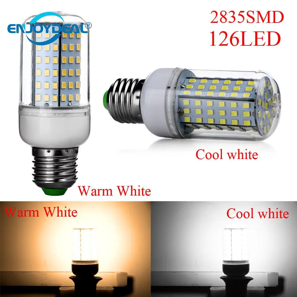 

SMD 2835 E27 102 126 LED bulb lamp 220V Corn Light Household Chandelier candle spotlight christmas lights Cool White /Warm White