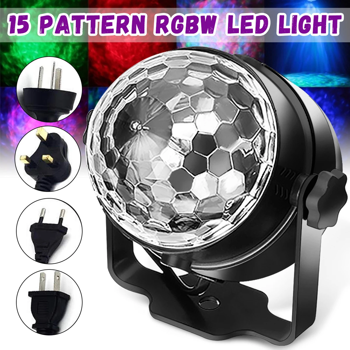 

9W DJ Disco Ball Lumiere Sound Activated Laser Projector 15 Color RGBW Stage Lighting Effect Christmas Lamp KTV Party Decor