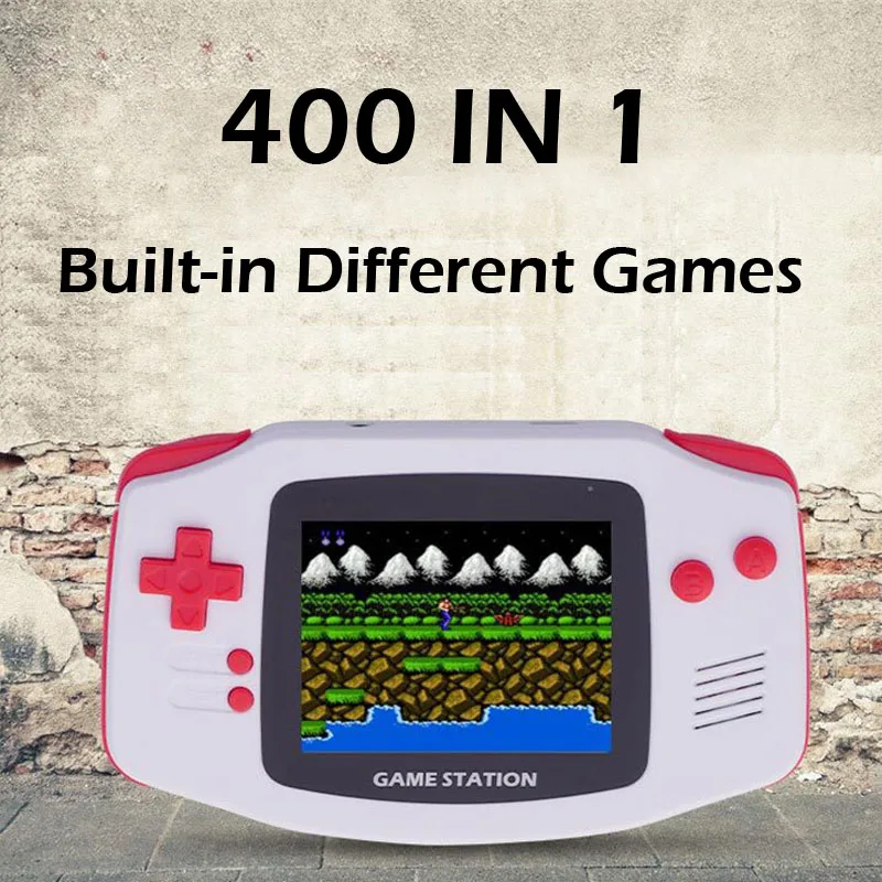 Powkiddy Ретро портативная мини игровая консоль 8 бит 2 дюймов Hd цветной Lcd детский