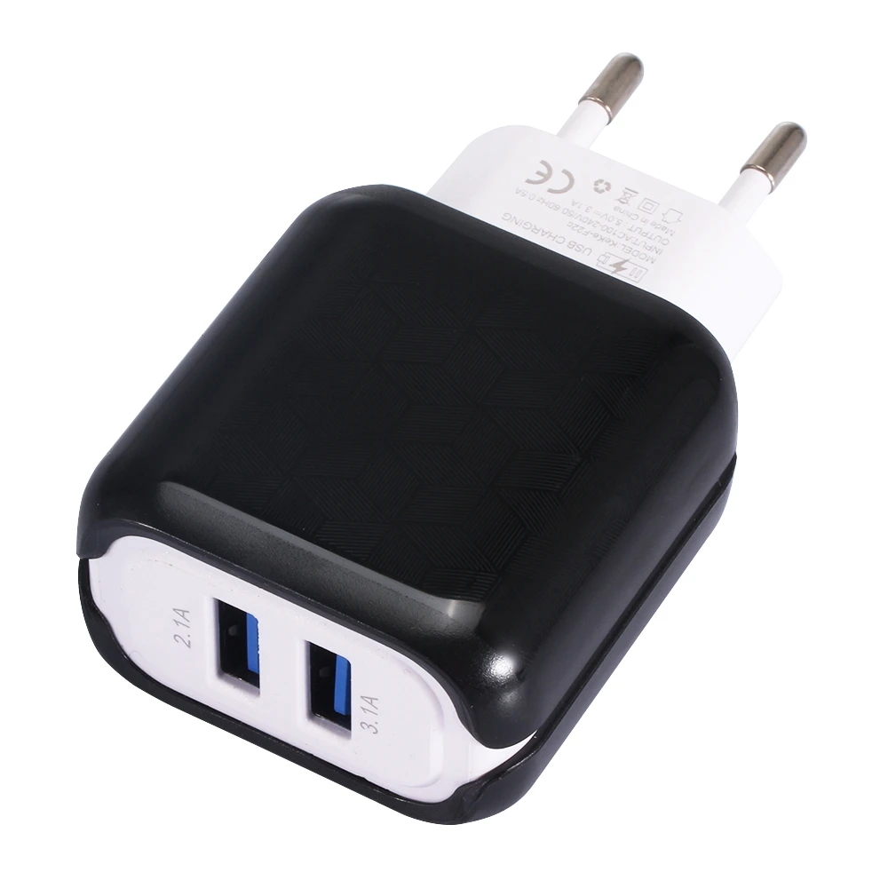 Штепсельная Вилка европейского стандарта 3.1A двойной Usb Адаптер зарядного