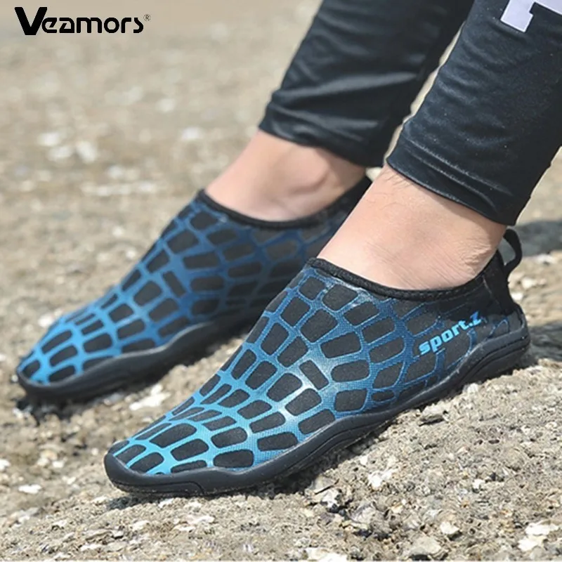 VEAMORS ضوء عدم الانزلاق أكوا أحذية للرجال النساء تنفس المياه أحذية رياضية للجنسين السباحة المنبع أحذية الانزلاق على شقة رياضة