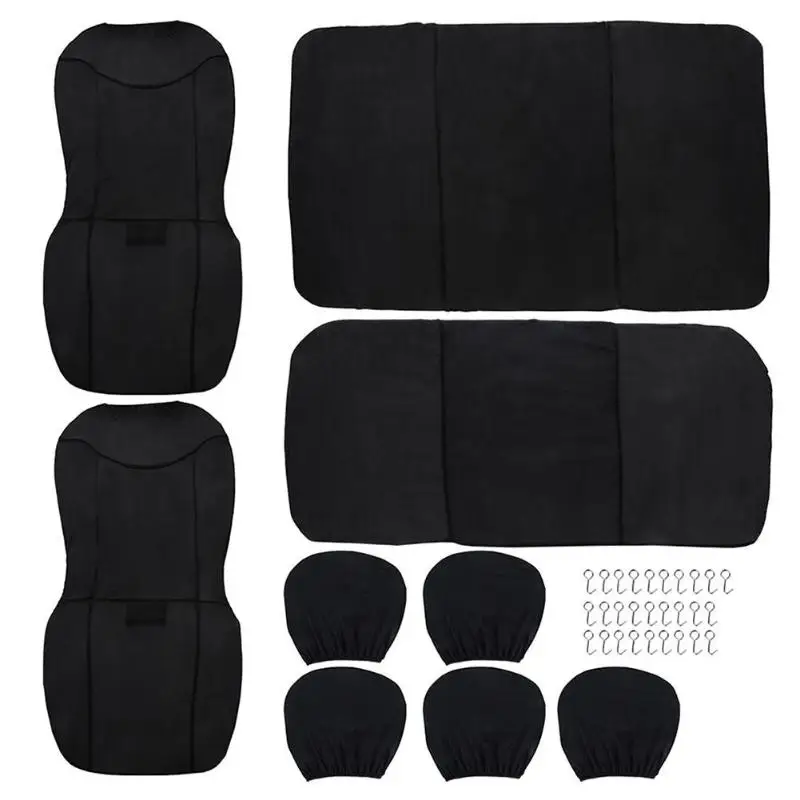 

9pcs/set Universal Car Seat Covers Breathable Auto Front Back Seat Protector Interior Styling Accessories