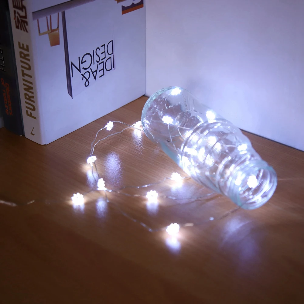 

2m 20LED Flower Style LED Light Cold White Lamp String for Home Holiday Christmas Lighting Decoration string lights