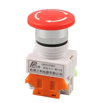 

600V 10A Emergency Button on/off Red Sign Mushroom Emergency Stop Switch Push Button 4 Screw Terminal
