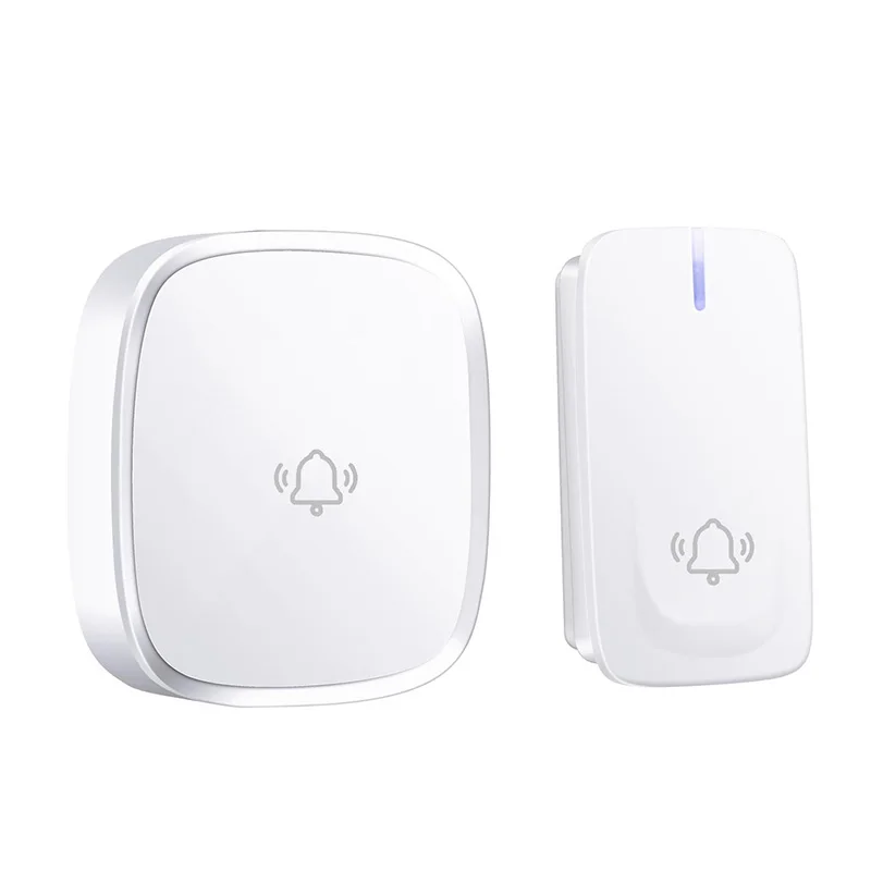 

No Battery Need Wireless Doorbell Waterproof Smart Door Bell Cordless Ring Doorbells Remote Ac 110V-220V(Us Plug)