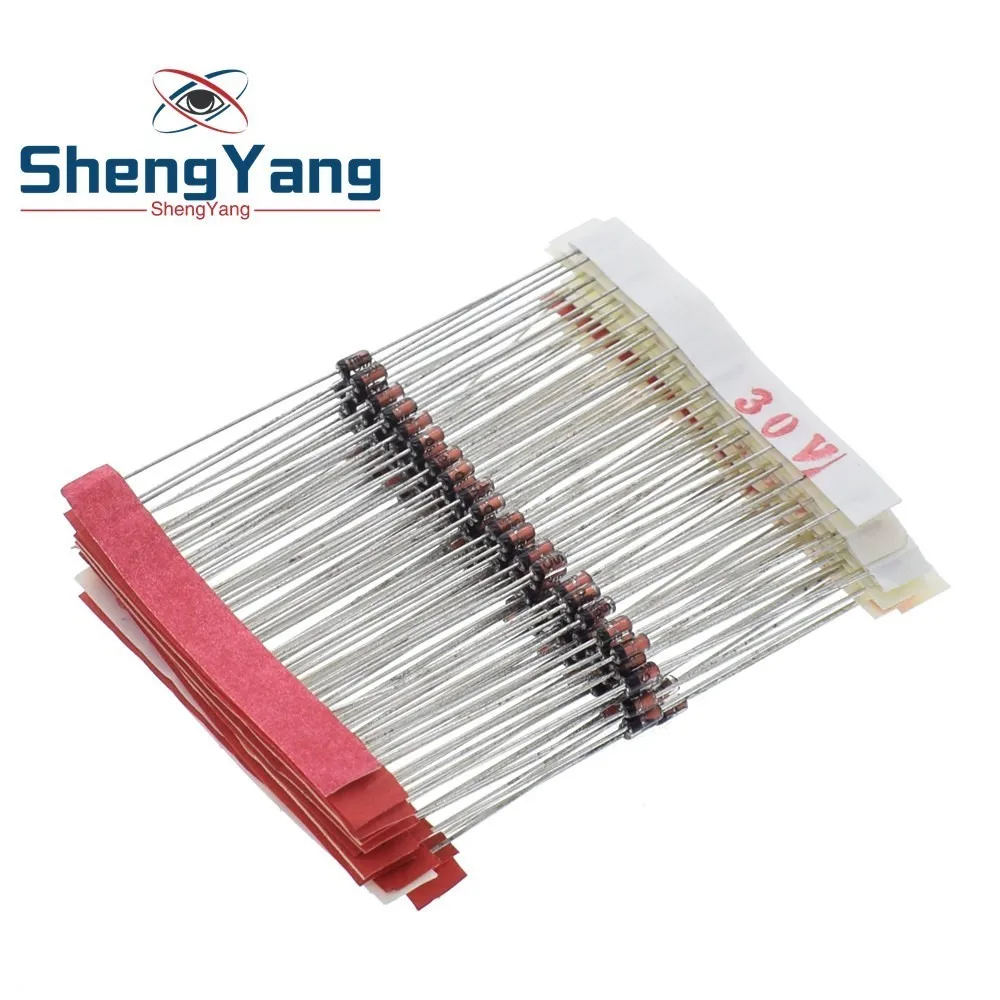 

ShengYang 140PCS 1/2w 0.5W Zener Diode 3.3-30V 14values*10pcs=140pcs Assorted Assortment Set New electronic diy kit