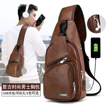

2019 New Style Chest Men's Bags Leisure Korean-Style inflooring shang Men's Bag Sling Bag Crossbody Bag Shoulder Bag Small Bag R