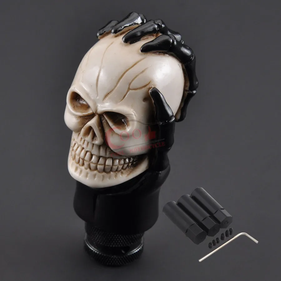 Black Skull Head 10cm Universal Manual Car Gear Stick Shift Knob Shifter Lever