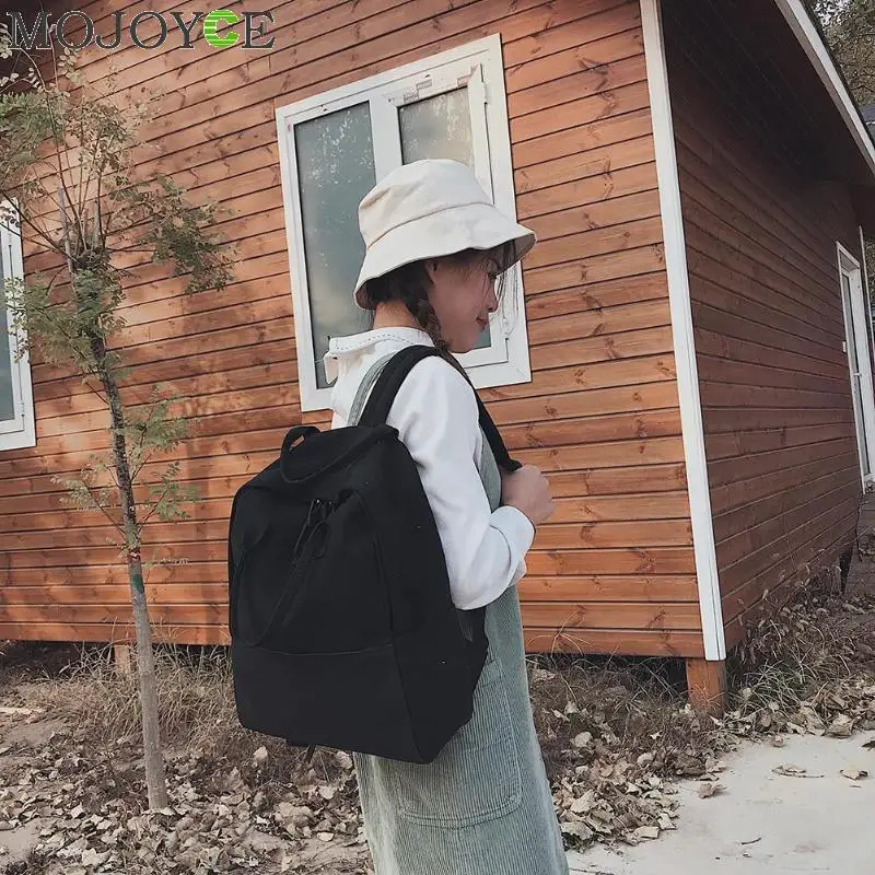 

minimalist Waterproof Canvas Backpack small fresh female on Korean College Student Patchwork Travel Backpack Bag tide wind