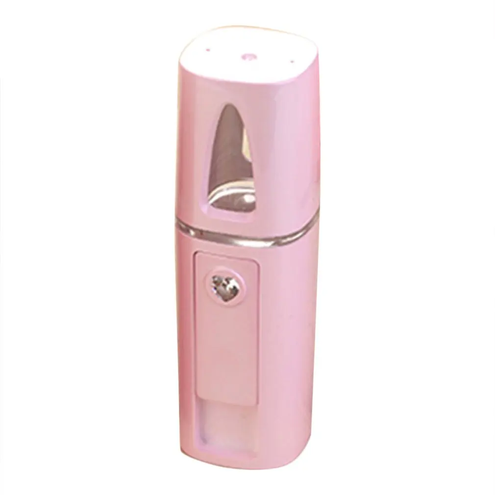 

LICE Mini Handheld Humidifier Usb Charging Portable Nano Spray Face Humidifier Spray Hand Water Meter Mirror Beauty Steaming D