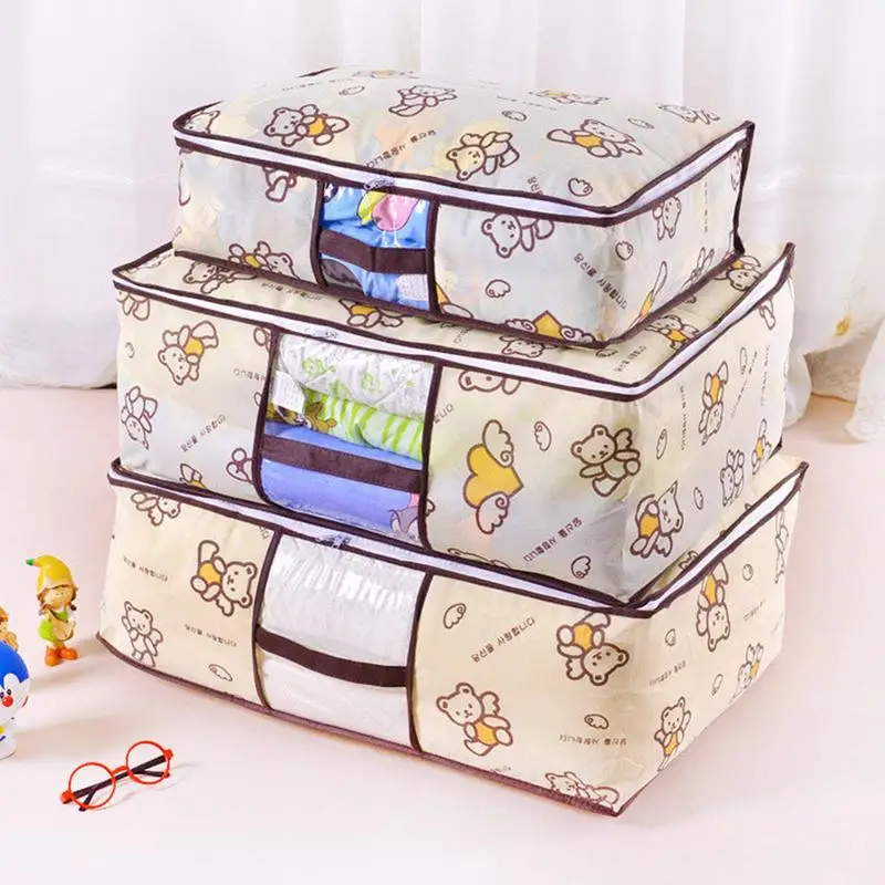 

Cloths Storage Beds Quilt Family Save Space Organizator Dust-proof Bed Under Closet Storage Box Clothes Divider Organiser Quilt