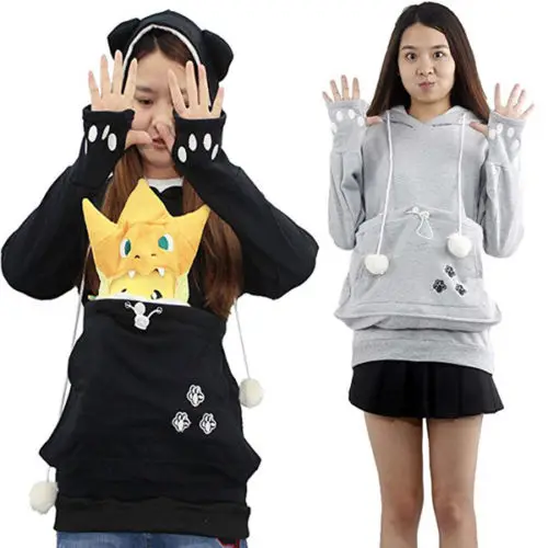  2019 New Kangaroo Holder Coat Cat Dog Pet Large Pocket Unisex Tops Hoodie 5 Colors