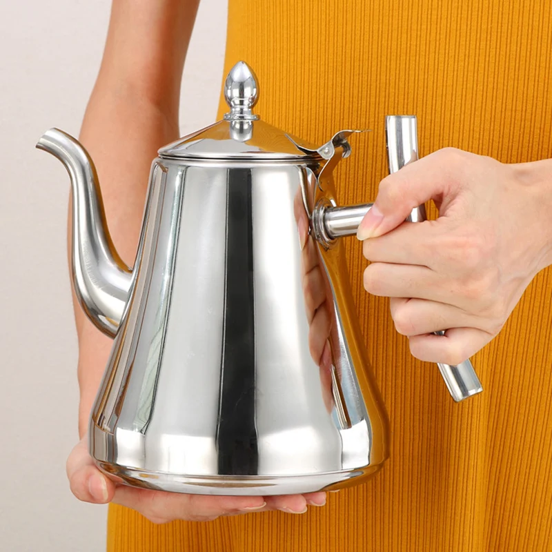 

Stainless Steel Tea Coffee Pot Water Kettle with Filter Strainer Infuser Jug