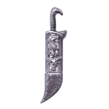

USB 2.0 Metal Sword Model Flash Memory Stick Storage Thumb Pen Drive Gun-black