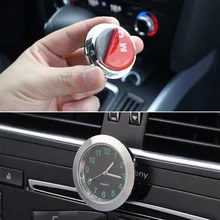 Автомобильные декоративные часы механика кварцевые мини автомобиль вентиляционное отверстие клип часы автомобиль-Стайлинг авто украшение черный Silve