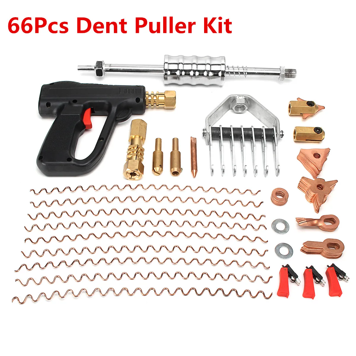 

66Pcs/Set Dent Repair Puller Kit Car Tools Hand Body Spot Guns Mini Welding Machine Auto System Spotter Fix Clamp Hammer Removal