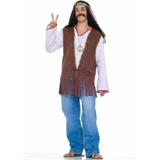 Форум Новинки 152287 Faux Suede Hippie Vest Costume-коричневый-Стандартный-один размер |